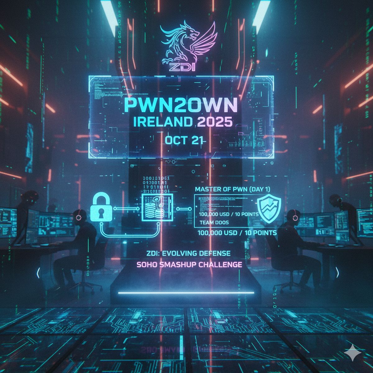 Pwn2Own Ireland 2025 首日戰報:34 個 0-day 全數命中,發出 52.2 萬美元獎金