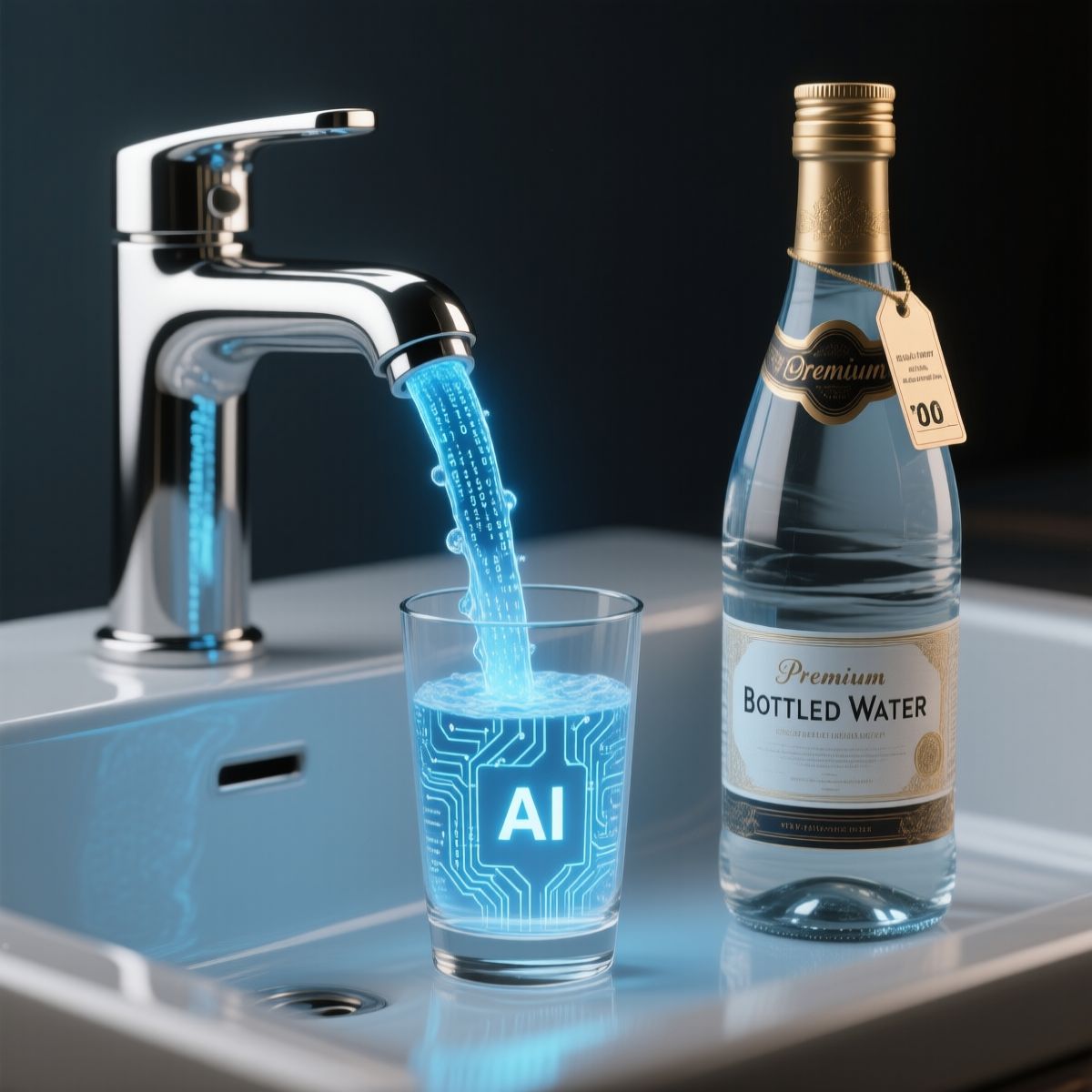 AI 比瓶裝水還便宜：當智慧變成自來水，人類變成奢侈品