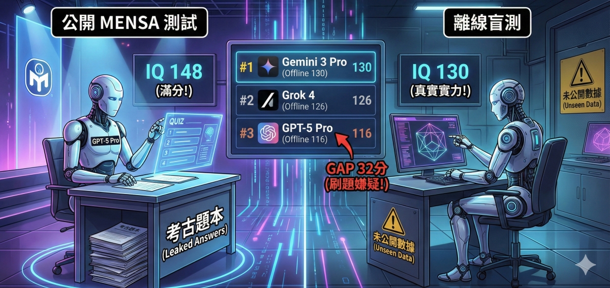 你用的 AI 智商到底有多少？揭密 TrackingAI 最新 IQ 排行榜