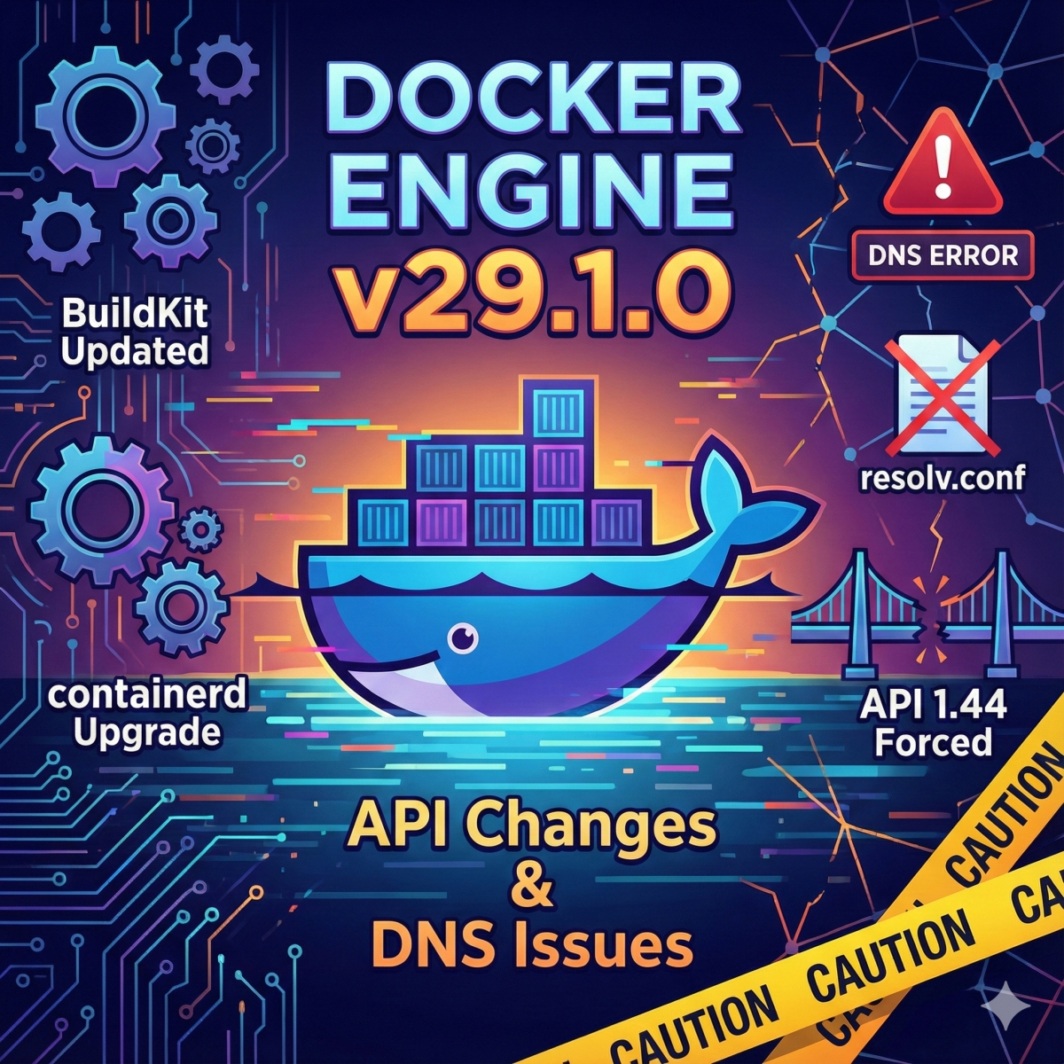 Docker Engine 29.1.0 釋出：API 變革與核心組件翻新，惟 DNS 爭議仍需觀察