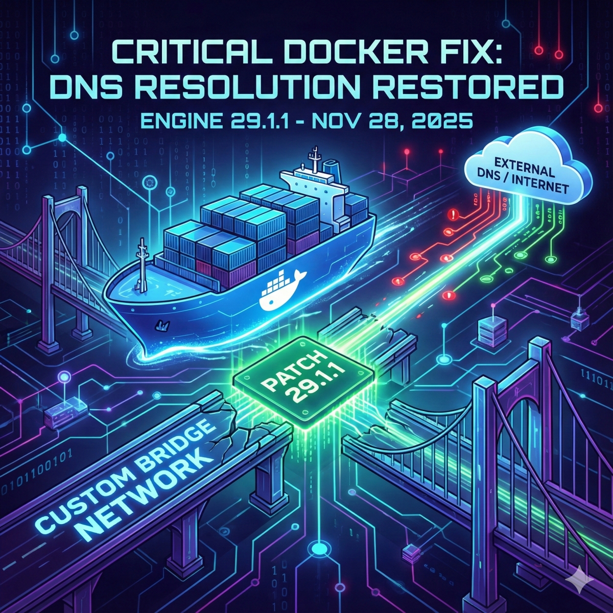 Docker Engine 29.1.1 緊急修補：自訂網路 DNS 解析漏洞終於解決