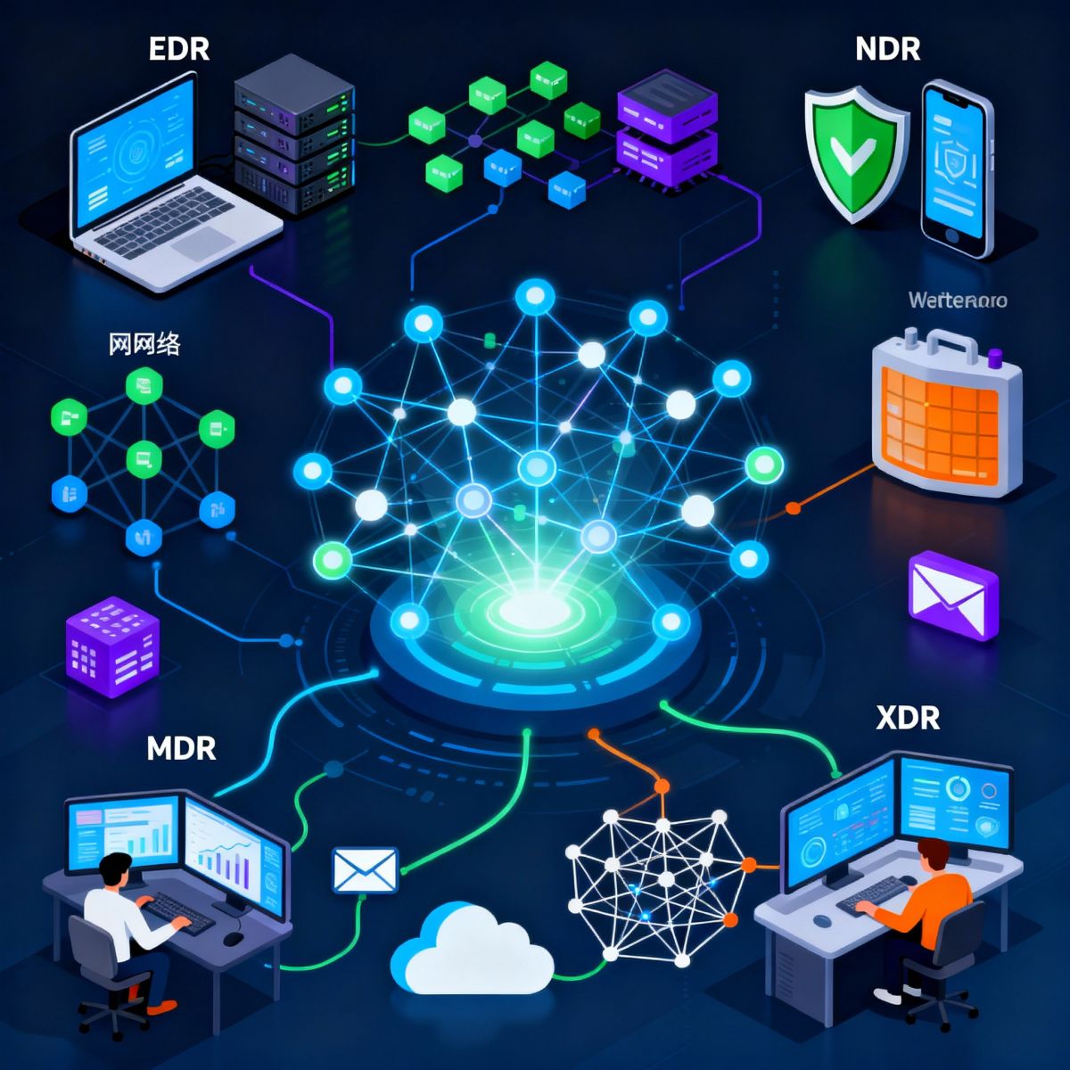 解析資安偵測與回應技術 一次看懂 EDR、NDR、MDR 與 XDR
