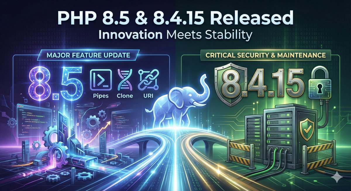 PHP 8.5 正式發布，開發體驗強化與 URI 擴充功能的標準化，同步釋出 PHP 8.4.15 安全更新