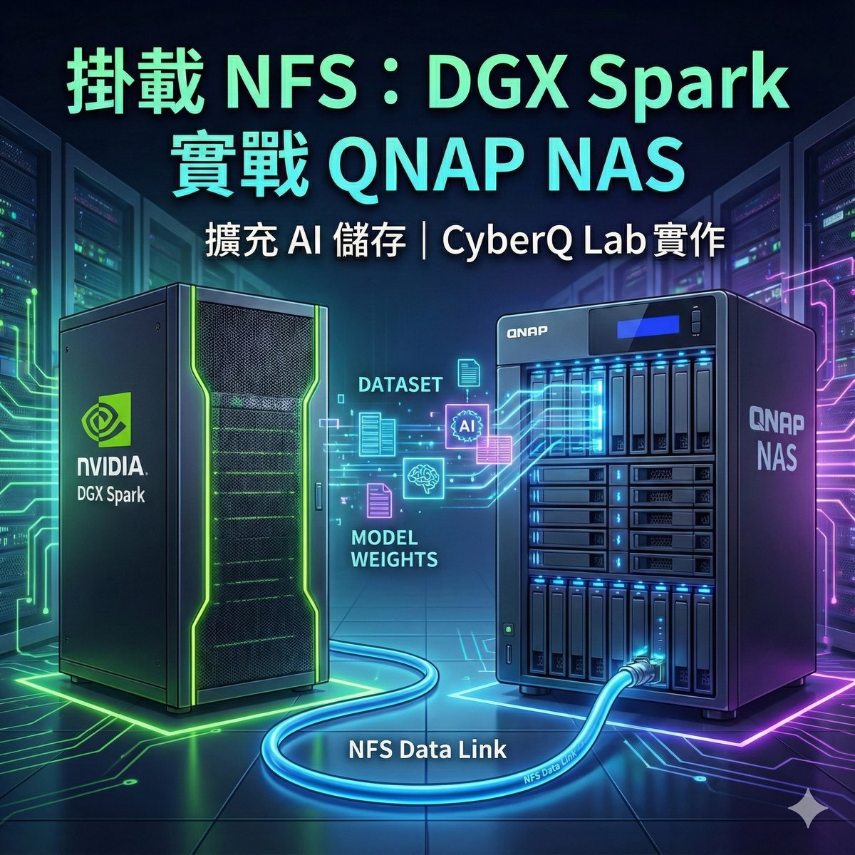 掛載 NFS ，以 DGX Spark 搭配 QNAP NAS 實作
