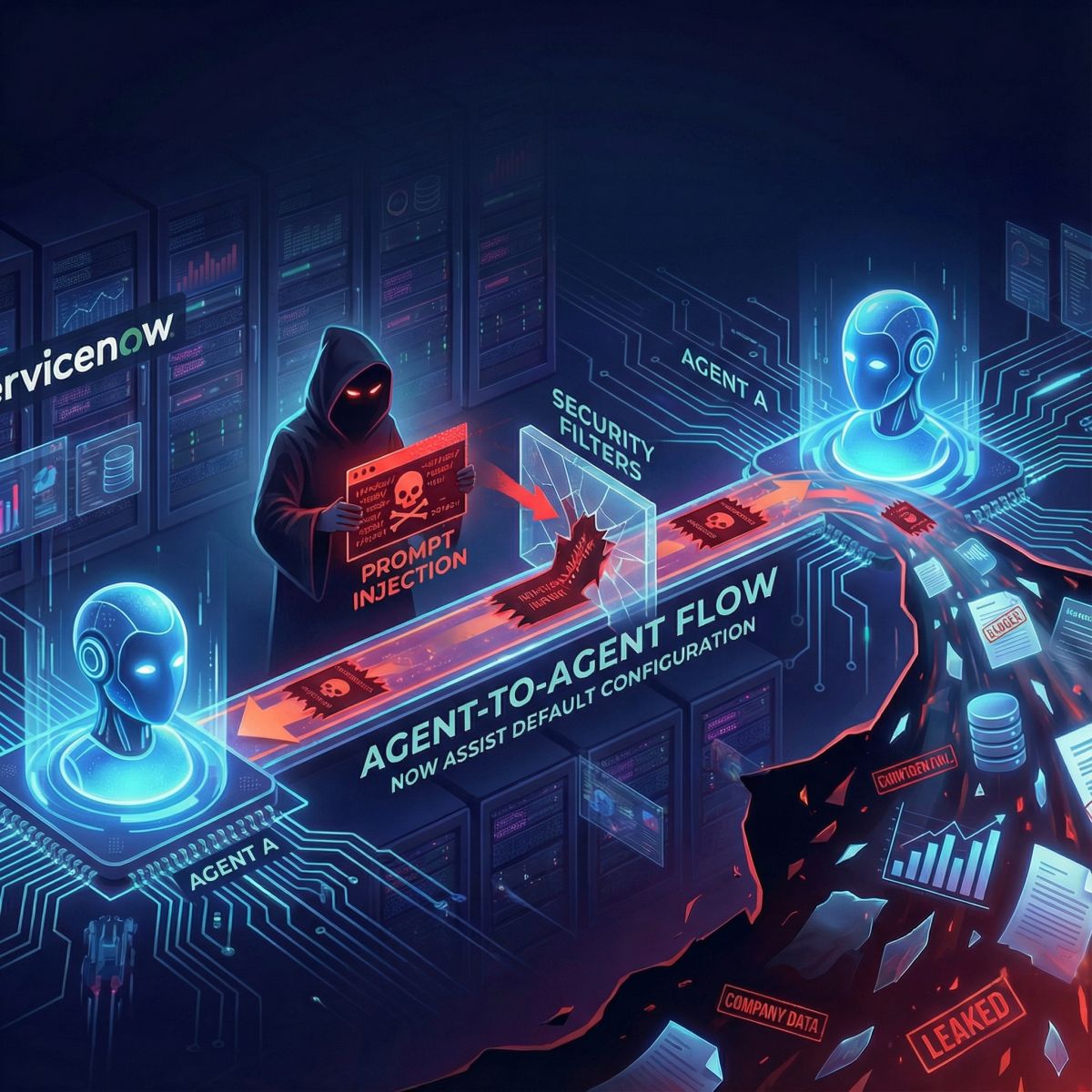 ServiceNow AI 智慧助理預設設定存在風險 提示注入攻擊可能導致公司資料外洩