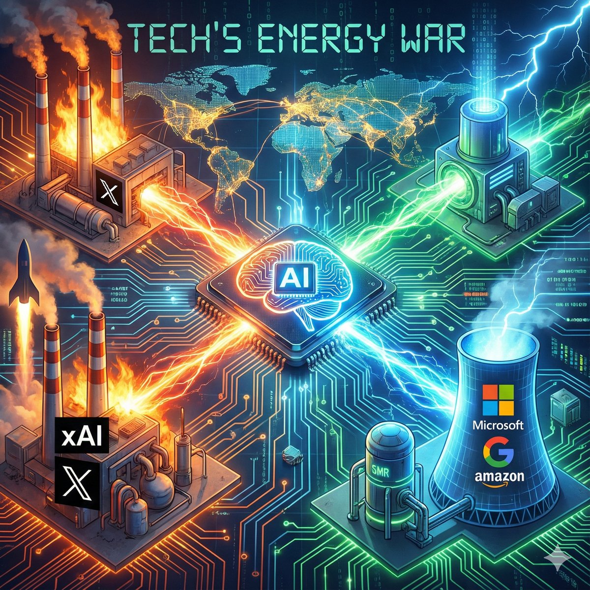 Google 花 4.75 億美元買電廠，從 xAI 自建能源設施看科技巨頭的核能與燃氣軍備競賽