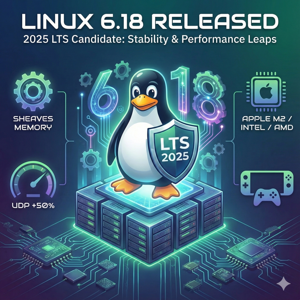 Linux 6.18 正式釋出：追求穩定的新版 Linux LTS 候選核心