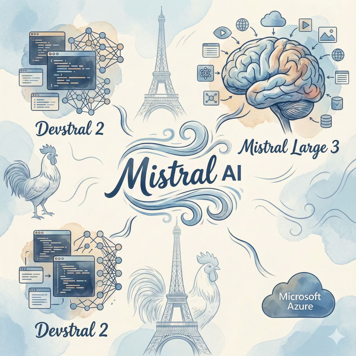Mistral發布Devstral 2及Large 3 結盟微軟Azure擴大市場佈局