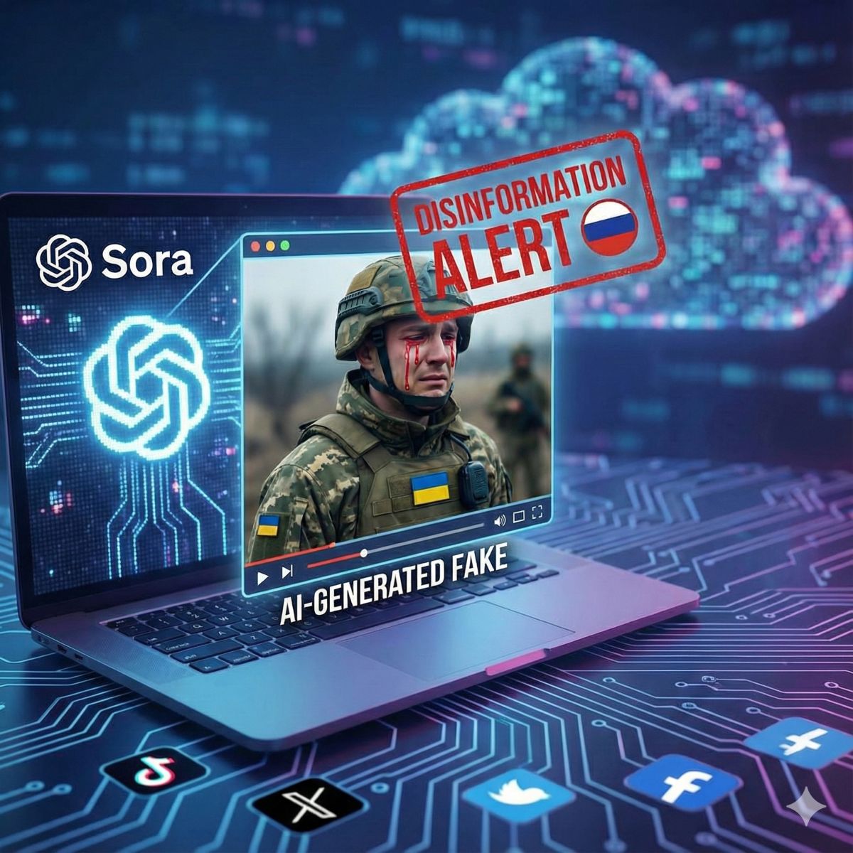 OpenAI Sora 遭濫用 假造烏克蘭士兵影片散布社群平台