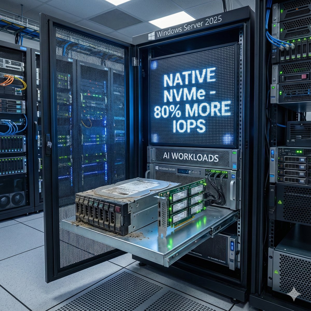 Windows Server 2025 儲存效能大解放?新增原生 NVMe 支援讓 SSD IOPS 暴增 80%