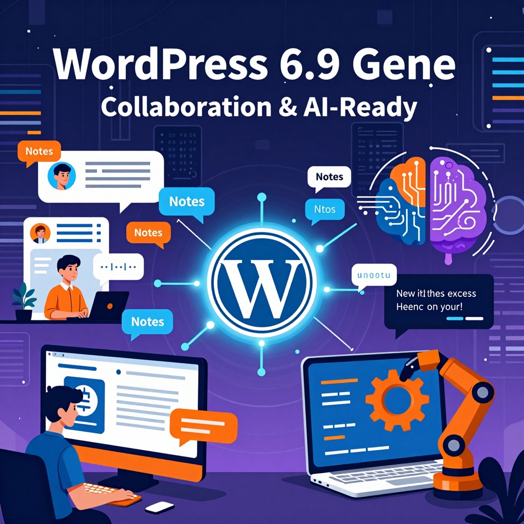 WordPress 6.9 Gene 正式發布，協作功能大躍進與給開發者的 AI 新功能