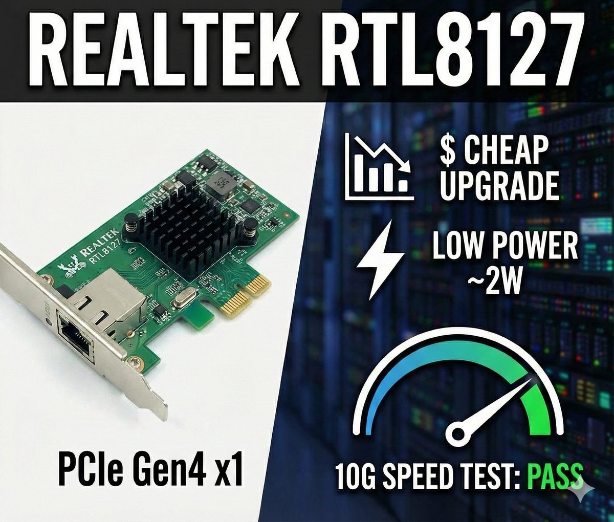 10GbE 網路的平民救星登場，Realtek RTL8127 / 8159 網路卡實測與市場價格初探