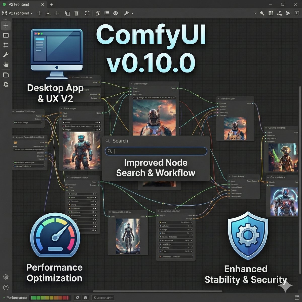 ComfyUI v0.10.0 釋出,架構更新、工作模板與 UX 改善