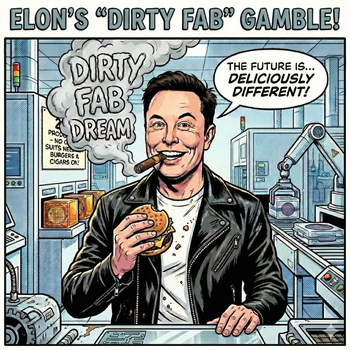 馬斯克揚言打造可抽雪茄吃漢堡的非典型 2 奈米製程晶圓廠可能嗎?