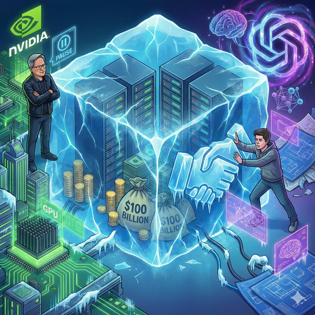 OpenAI 與 NVIDIA 的千億美元世紀合作驚傳凍結,究竟發生了什麼事?