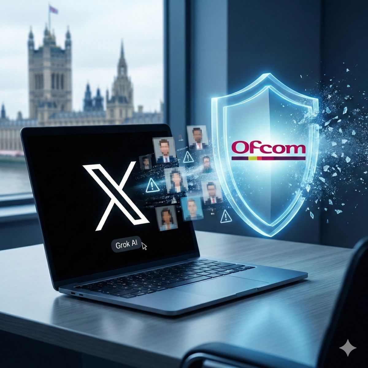 英國 Ofcom 正式對 X 平台 Grok 生成不雅深偽影像的爭議啟動調查