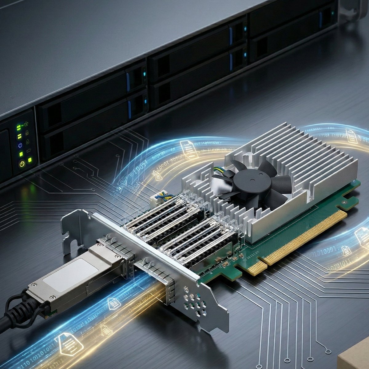 100GbE 雙埠網路卡 QXG-100G2SF-BCM 實體解析、效能實測與應用前瞻