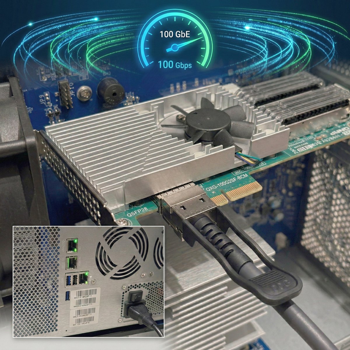 NAS 用 100 GbE 網路卡部署實務