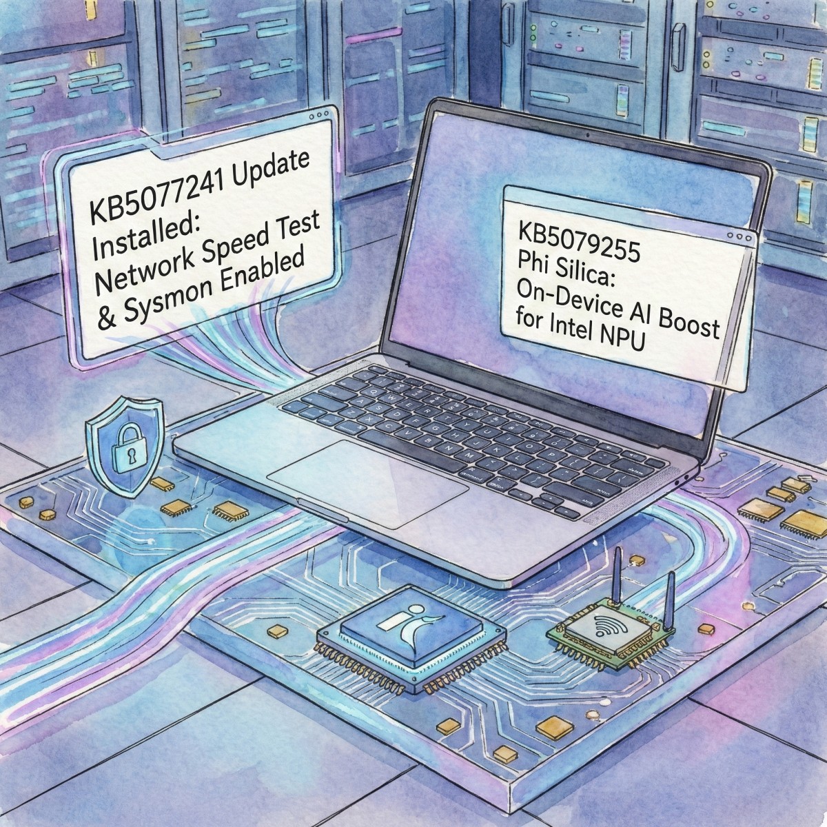 KB5077241 強化網管與資安監控,KB5079255 提升 Phi Silica 邊緣 AI 效能