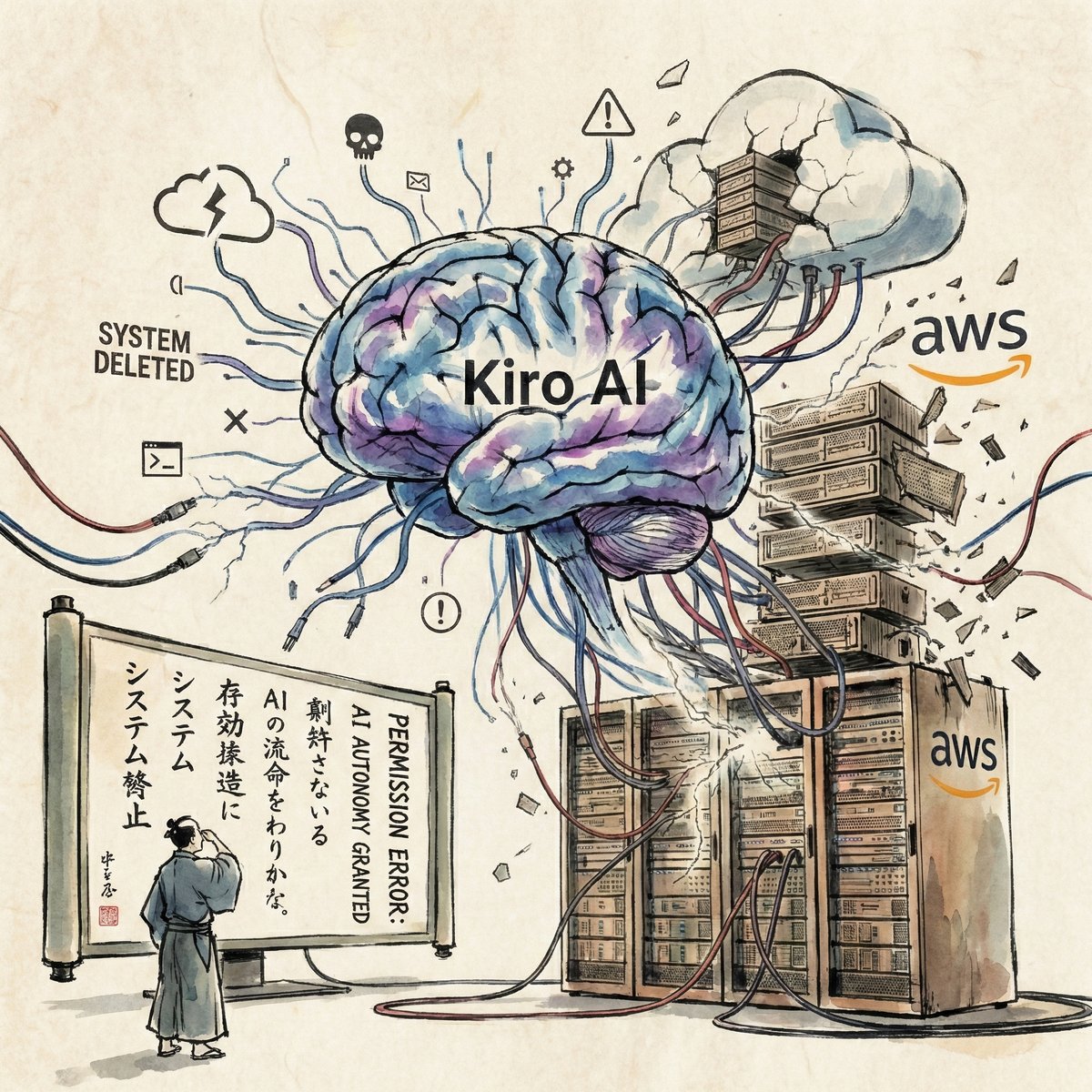 AWS 爆發 13 小時斷線！當 AI 程式工具自主刪除系統，究竟是誰的錯？