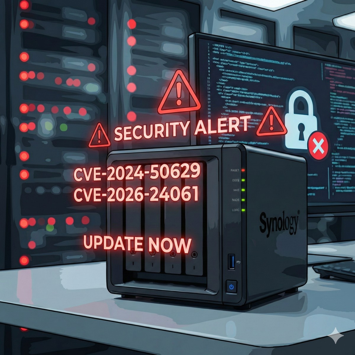 資安院示警 Synology 舊漏洞遭鎖定攻擊、新 Telnet 漏洞又現蹤，用戶須立即更新系統