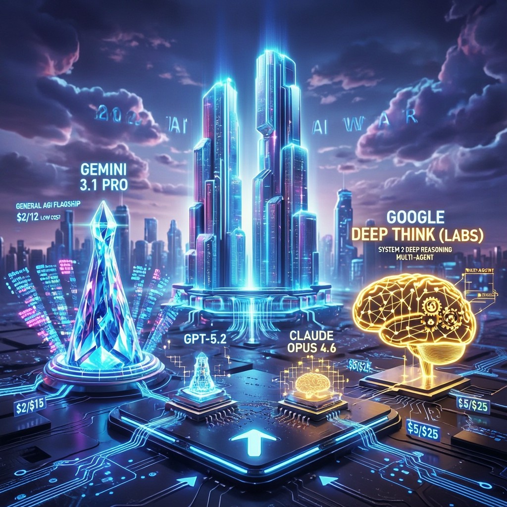 Google Gemini 3.1 Pro 登場搭配 Deep Think 提升競爭力，最新主流 AI API 價格比較