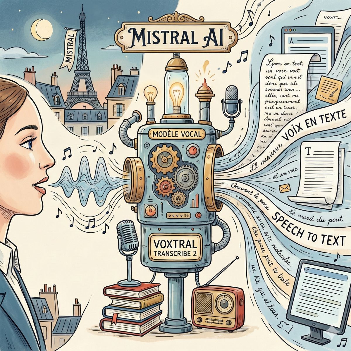 Mistral AI 推出低延遲與高性價比的語音轉文字模型 Voxtral Transcribe 2