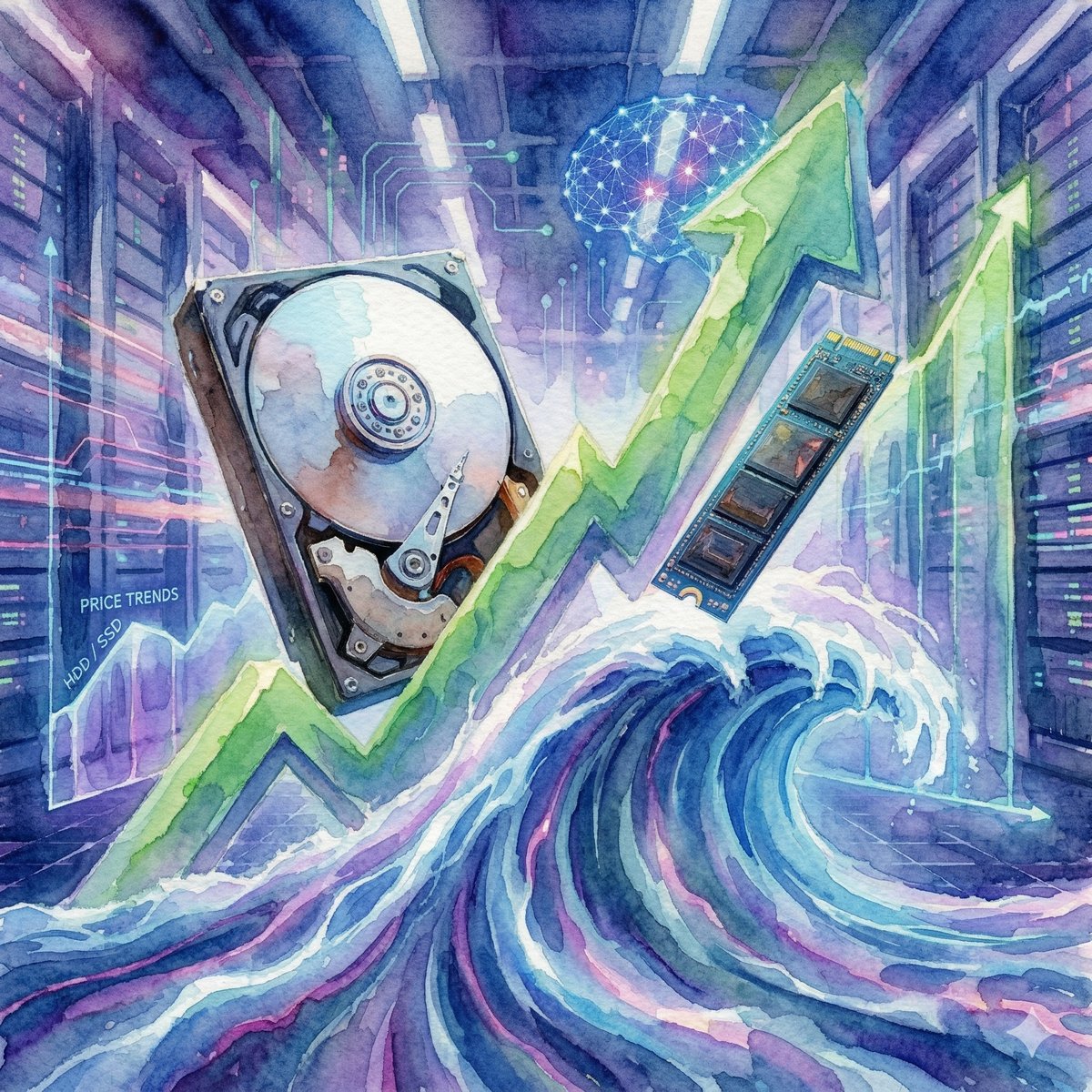 PCPartPicker 價格趨勢解析 AI 狂潮下的硬碟與 SSD 漲價風
