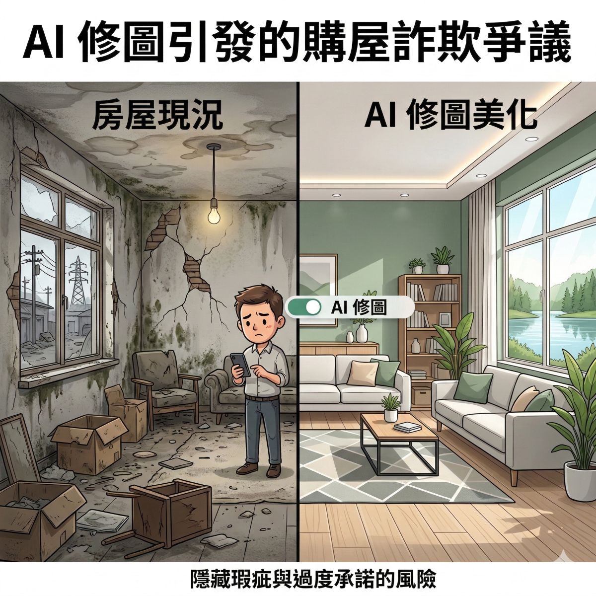 AI 修圖虛擬裝修引發房屋詐欺爭議
