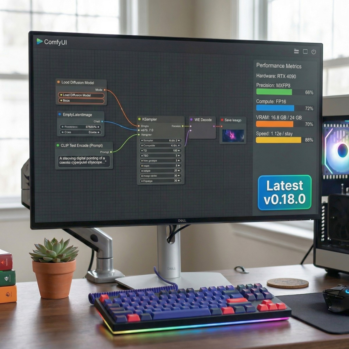 ComfyUI v0.18.0 繼續最佳化 VRAM 並全面升級多精度支援