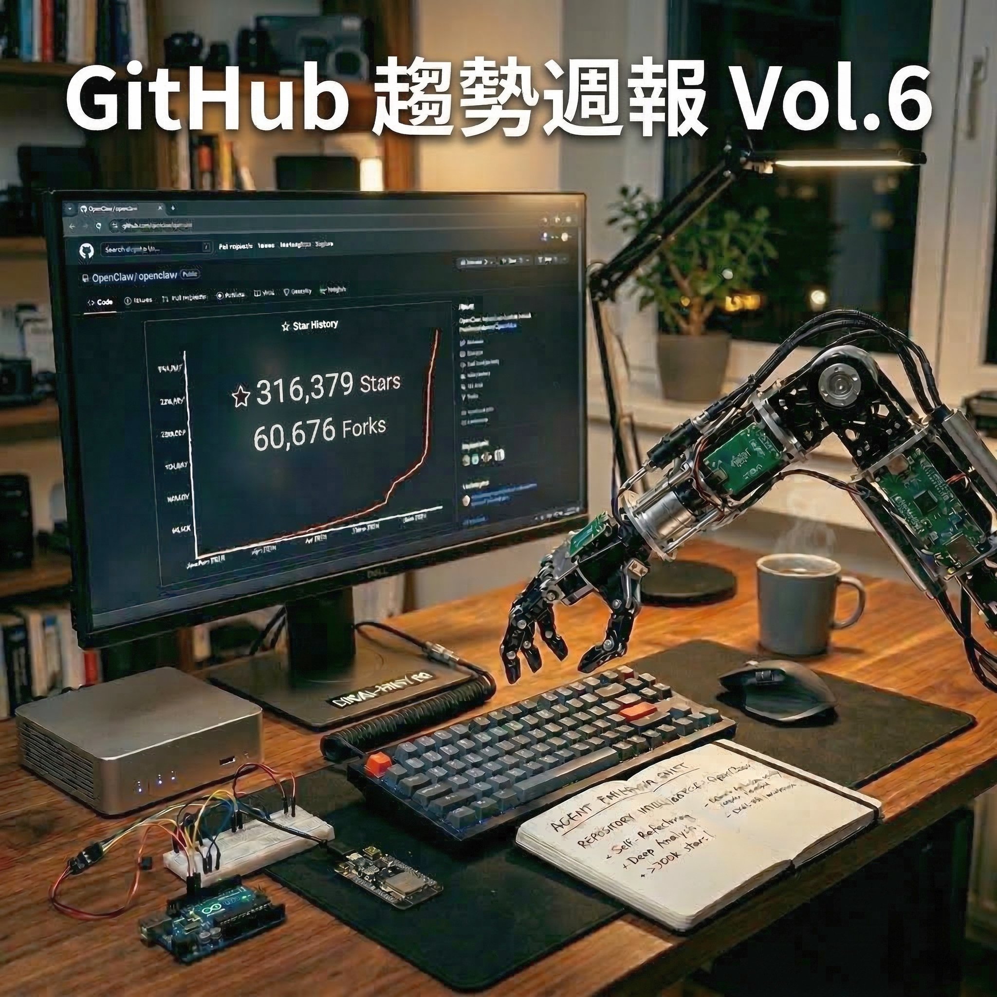 GitHub 趨勢週報 Vol.6 : OpenClaw 霸榜、Agent 滲透威脅與儲存庫智慧崛起