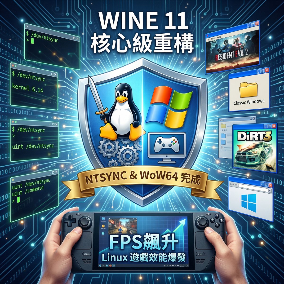 Wine 11 核心級重構讓 Linux 遊戲體驗產生革命性突破
