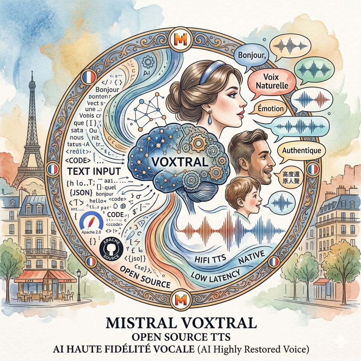 Mistral 推出開源語音生成模型 Voxtral 提升文字轉語音自然度