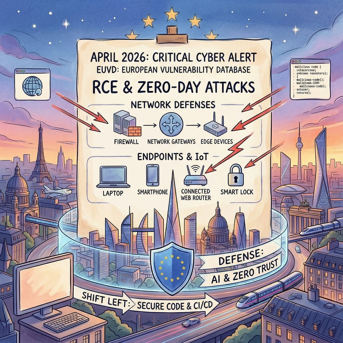 歐洲網路安全局（ENISA）4 月份最新漏洞警告：未經授權 RCE 與零日攻擊企業邊界防護