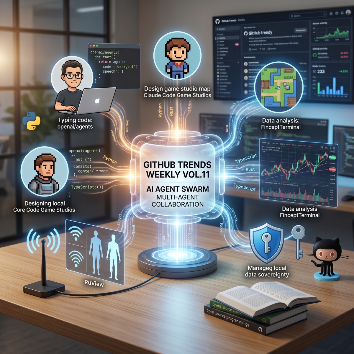 GitHub 趨勢周報 Vol.11：AI 代理群體作戰時代加碼