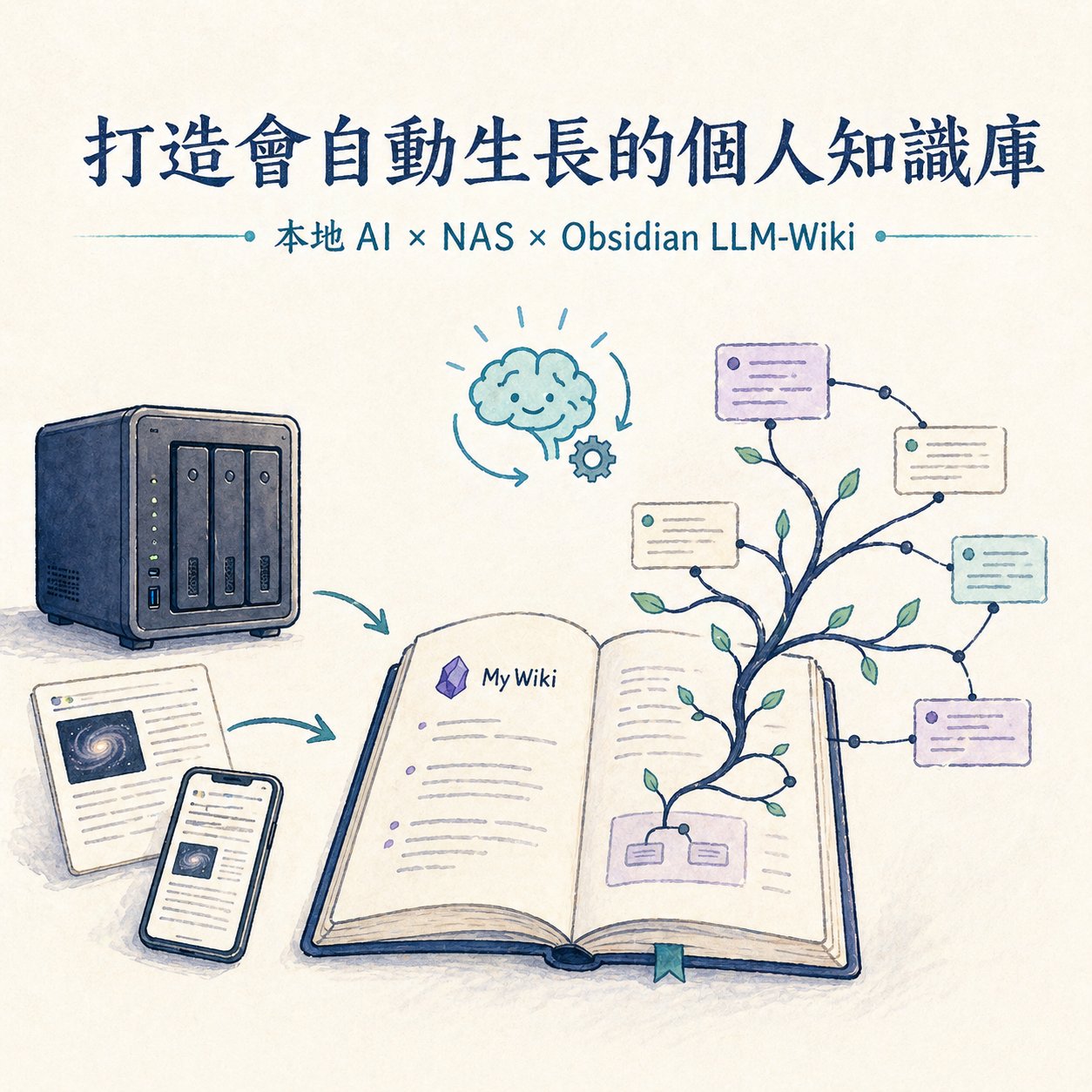 告別數位囤積與 RAG 碎片化！實作 Obsidian LLM-Wiki 打造全自動進化的個人知識庫