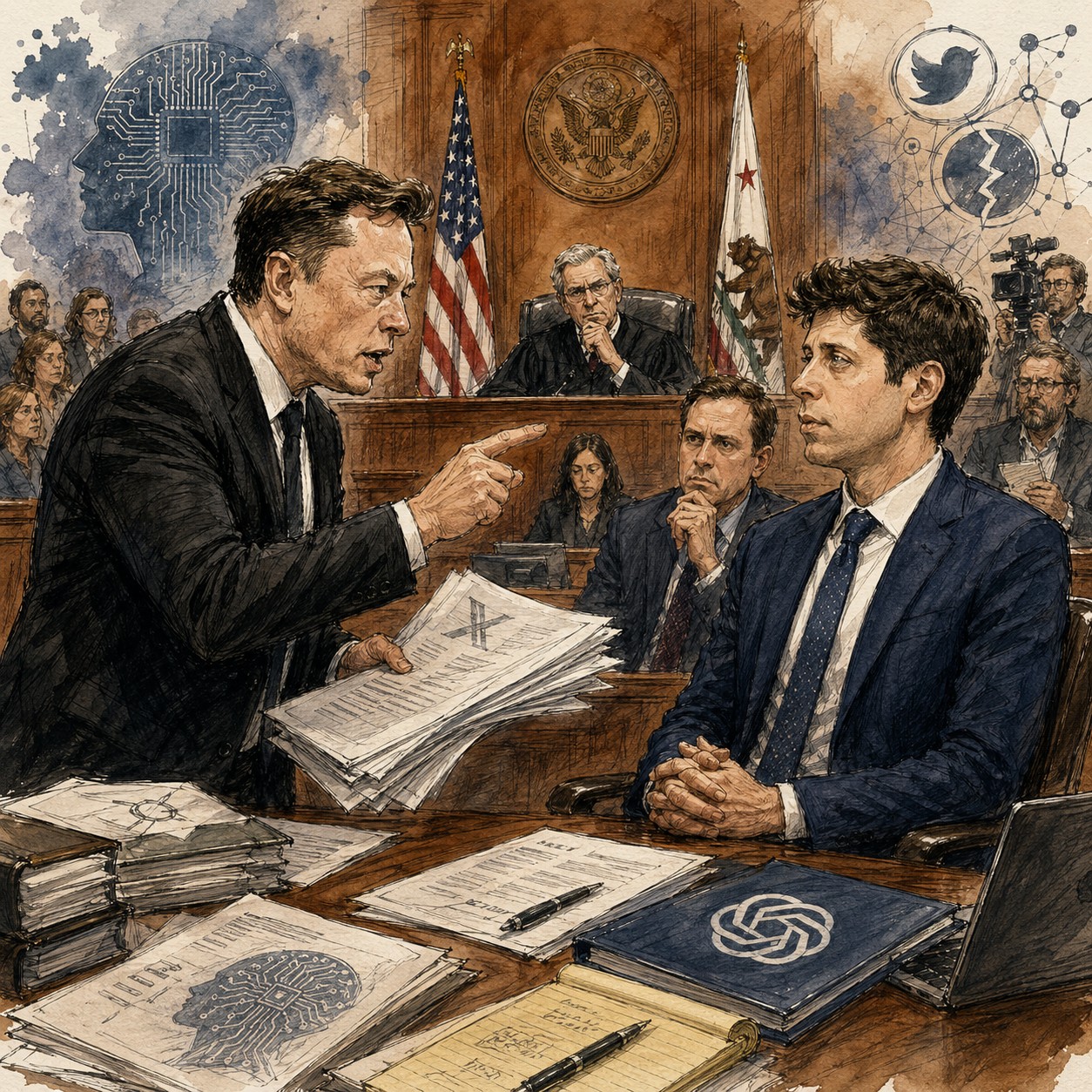 AI 世紀審判開打：馬斯克指控 OpenAI 背叛非營利初心，Altman 陣營反擊「競爭者抹黑」