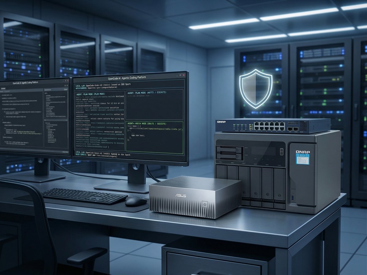 利用 OpenCode 搭配 DGX Spark 與 QNAP NAS 打造企業級私有化 AI 開發大腦