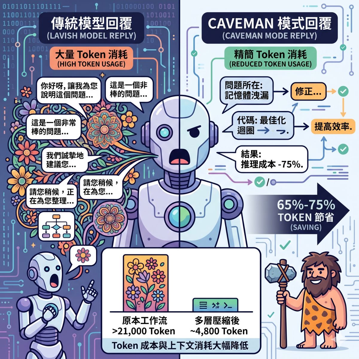 Caveman 幫 AI 開發者暴力省下 75% Token 成本
