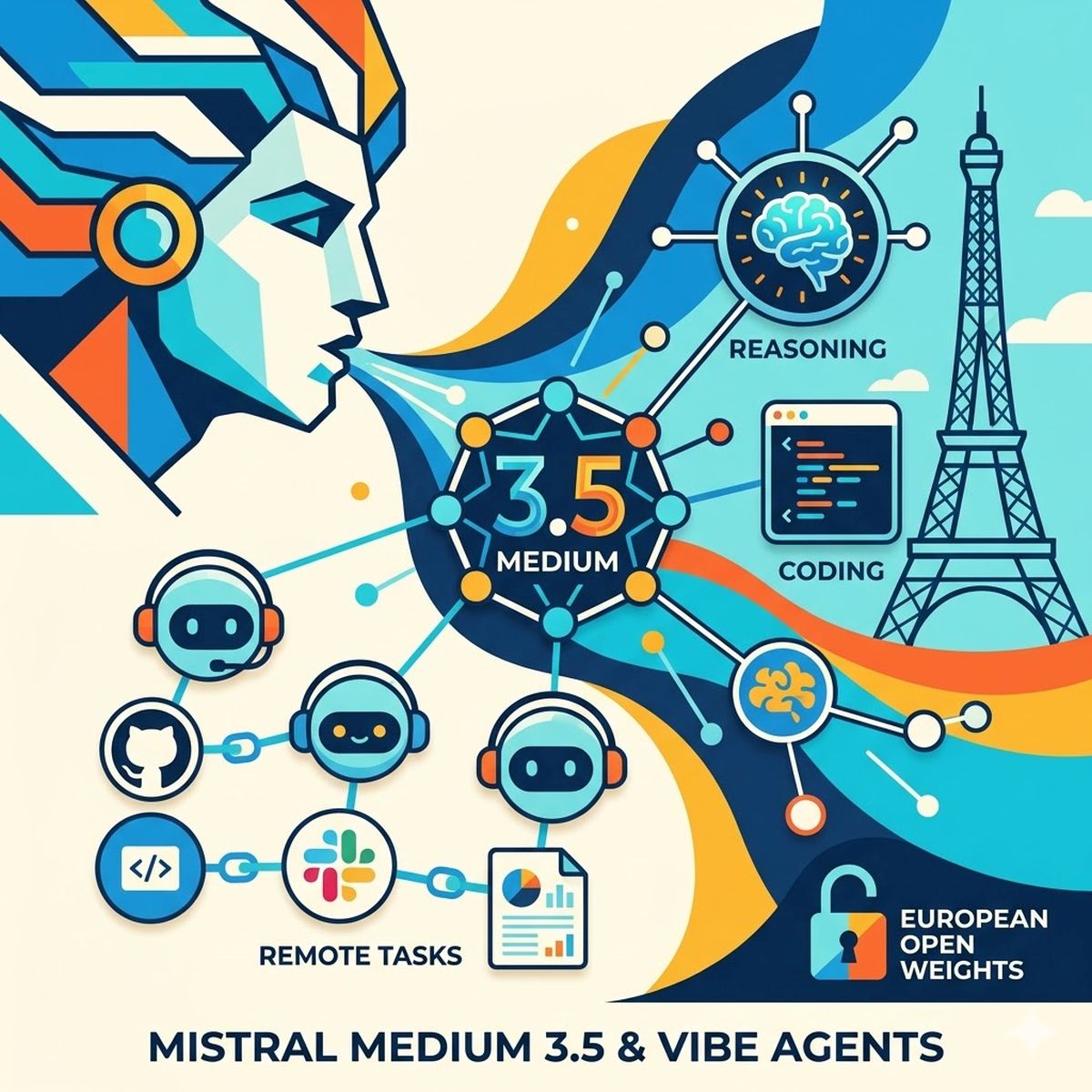 Mistral 發表 Medium 3.5 旗艦模型並推出 Vibe 遠端代理系統