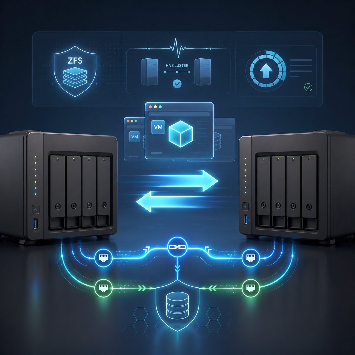 兩台 QNAP NAS 終結虛擬機遷移的高牆（下）：QuTS hero 升級、網路架構與動態遷移實戰