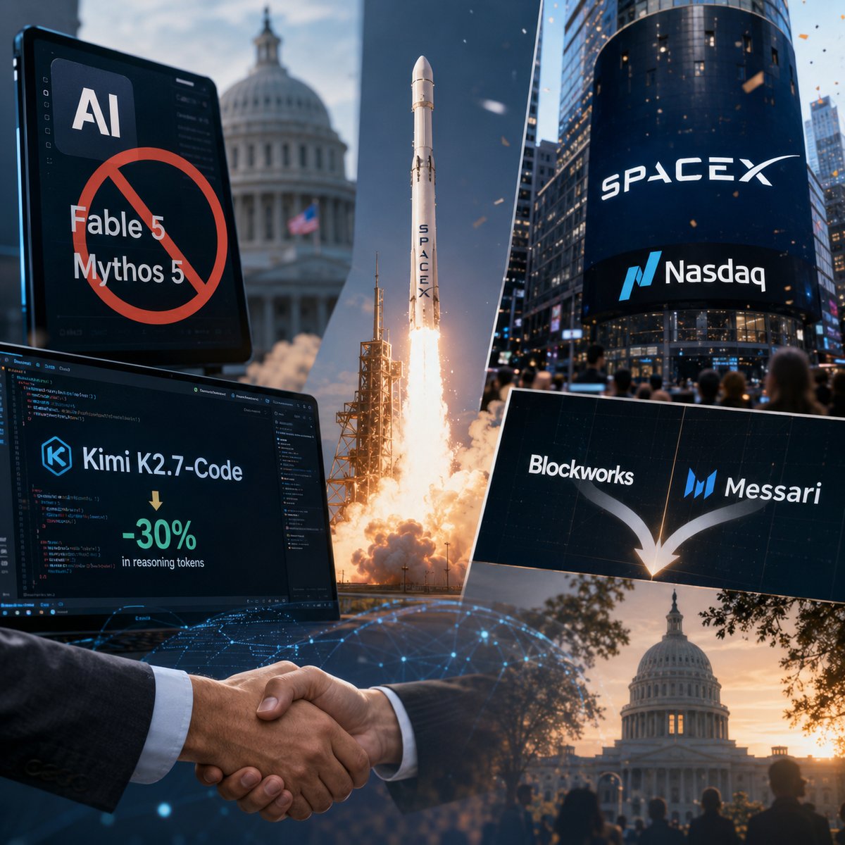 AI 監管風暴來襲，SpaceX IPO 改寫資本市場｜每日科技 & AI 簡報｜2026年6月14日