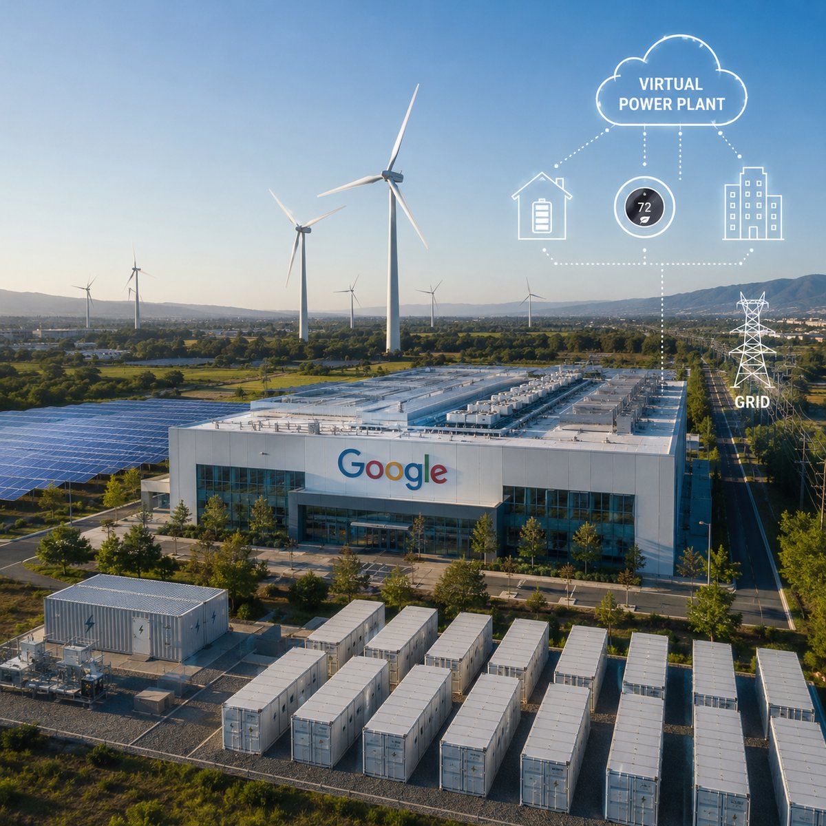 電不夠就自己來 ?  Google 走自備發電與虛擬電廠的資料中心路線