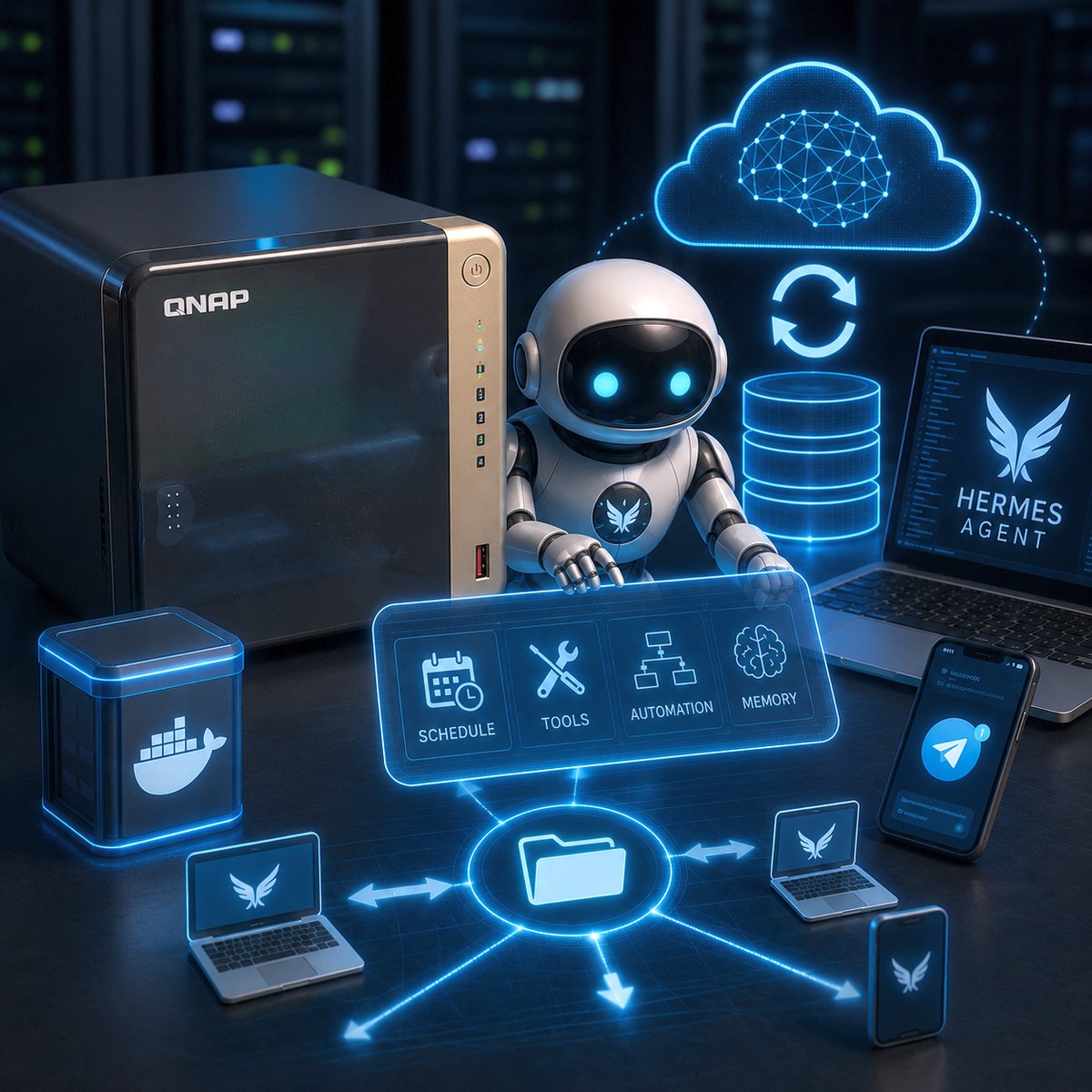 部署 Hermes Agent 實戰，24 小時不間斷的地端自動化 AI 助理透過 NAS 同步與傳承記憶