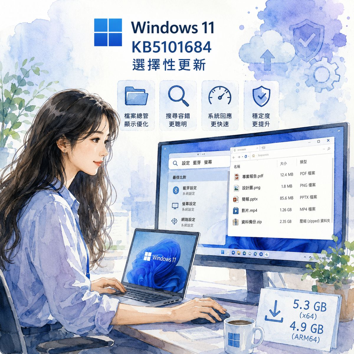 微軟發布 Windows 11 KB5101684 選擇性更新：檔案總管與搜尋速度提升，容量與穩定度全面解析