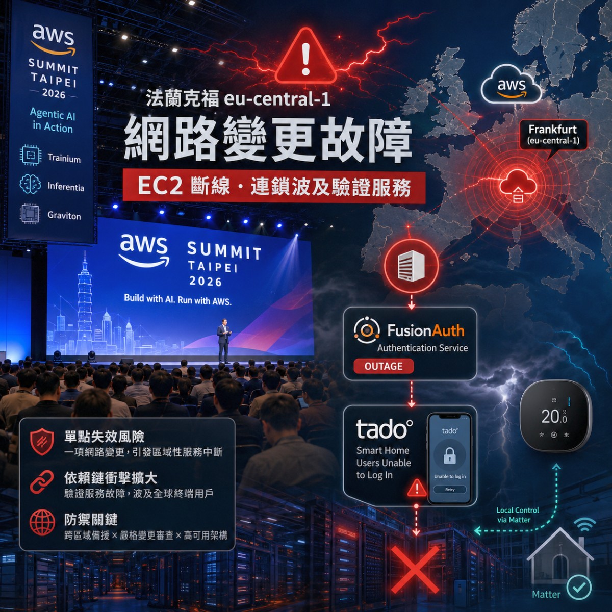 AWS Summit 台北熱烈進行中，AWS 法蘭克福卻驚傳網路變更故障