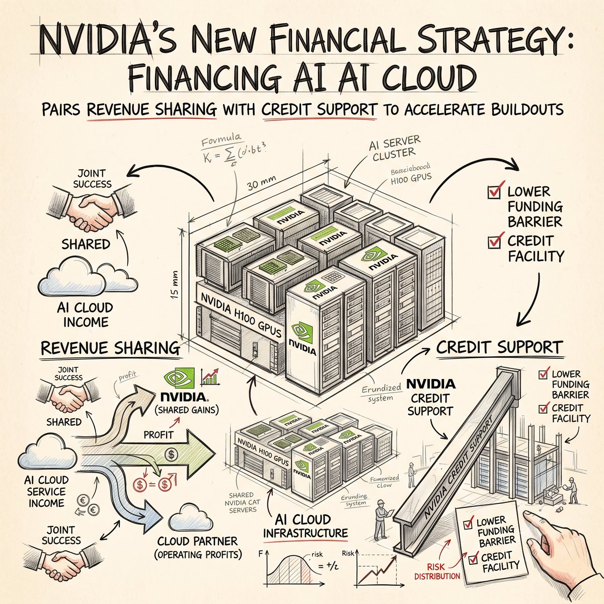 NVIDIA 換新花樣推 AI 雲端建設,結合營收分潤與信用借貸推首波 21 萬顆 GPU 加速全球算力布署