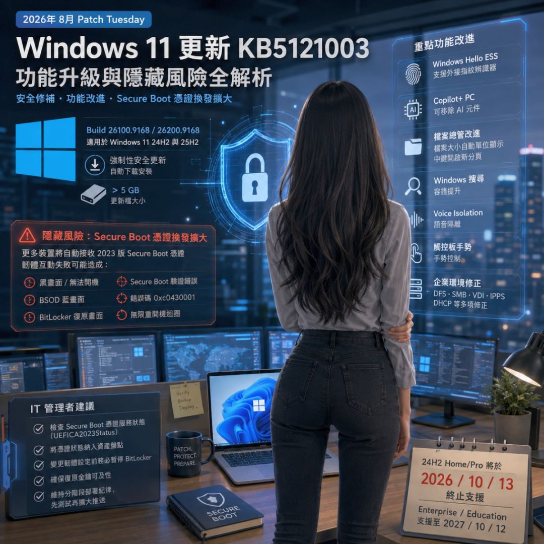 Windows 11 更新 KB5121003 釋出，改善不少但須留意 Secure Boot 憑證換發地雷