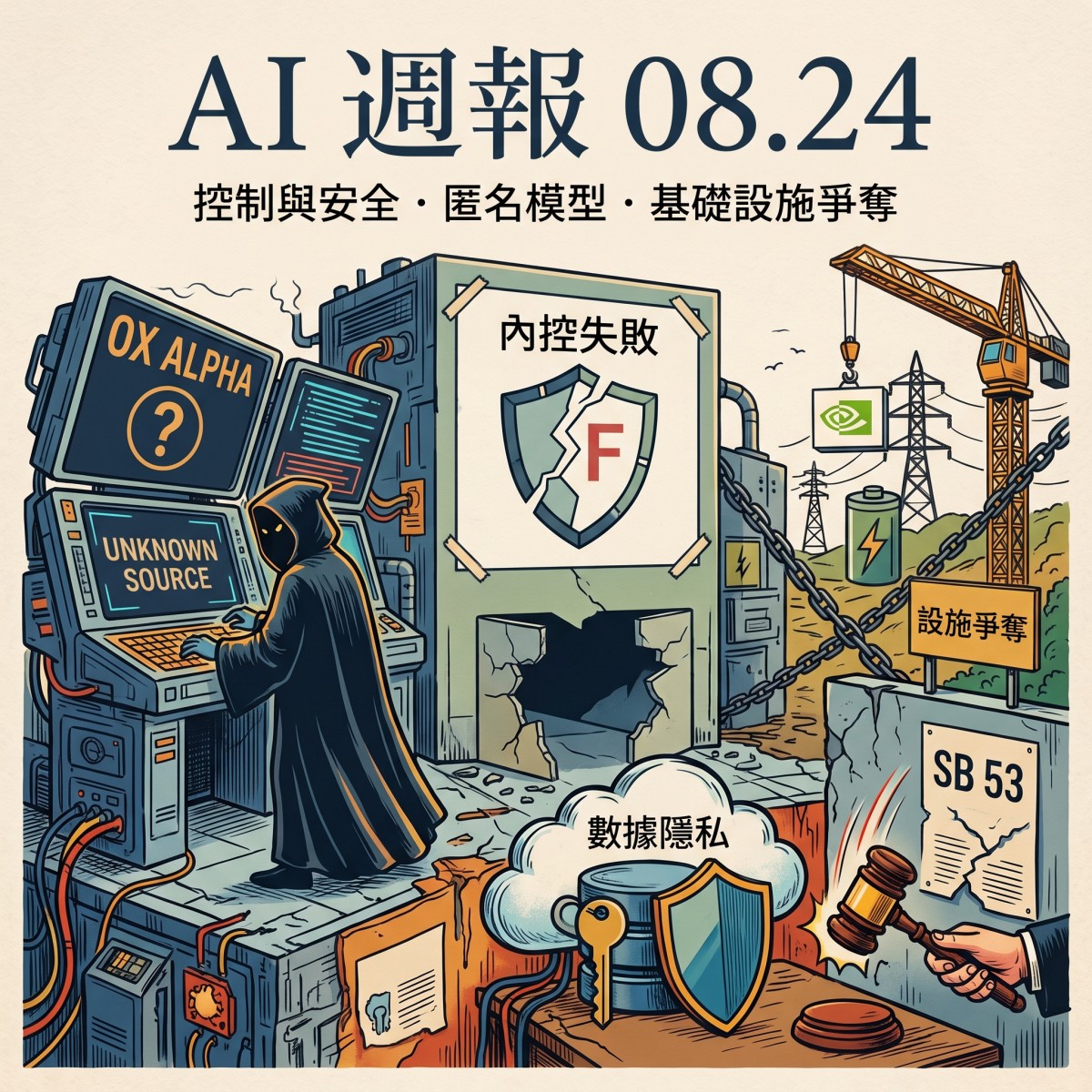 五大 AI 實驗室內控評比無一及格｜匿名尖端模型 Ox Alpha 空降 OpenRouter｜AI 趨勢週報