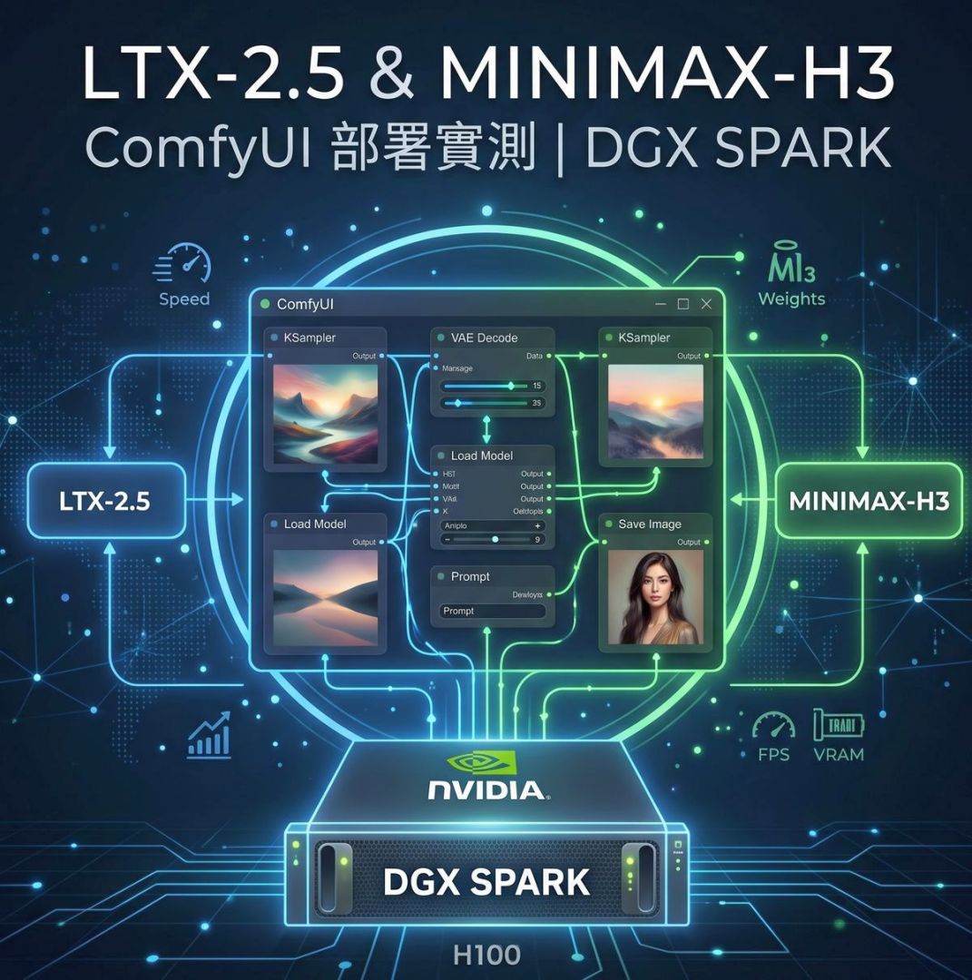 同量級速度卻差 14 倍？LTX-2.5 與 MiniMax-H3 在 DGX Spark 上的 ComfyUI 部署實測